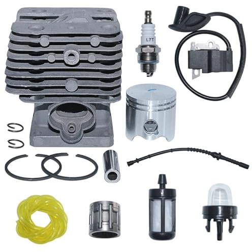AOIUU Compatible con Stihl FS120 FS200 FS250 4134 020 1213 Piezas de Herramientas de jardinería Motosierra Gasolina Kit de Bobina de Encendido de pistón de Cilindro de 35 mm