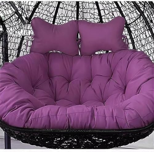 Double Hammock Swing Chair Cushion Replacement, 2 Seater Egg Chair Cushion, Outdoor Patio Wicker Loveseat Hanging Swing Egg Chairs (Only Cushion)(N,150 * 110cm/59 * 43in)