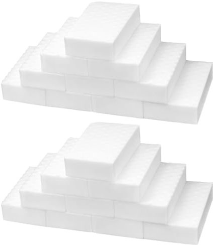 20 Stück Radierschwamm Schmutzradierer, Zauberschwamm Schmutzradierer Magic Sponge Radierschwamm für Wand Flächen Magic Eraser Sponge White Wall Reiniger, für Küche Bad Wände Schuhe Fenster Gläser