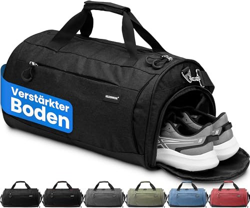 Heldenwerk Bolsa de deporte con compartimento para zapatos y compartimento húmedo, bolsa de entrenamiento para hombre y mujer, ideal como bolsa de viaje, bolsa de fitness, bolsa de entrenamiento o