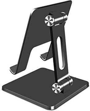 JEQGDLUI Support de Pince de téléphone Universel for Tablette de Bureau, Inclinaison en Aluminium, Mouvement Complet 10quot; 13quot; Argent Noir(M33 Dark Grey)