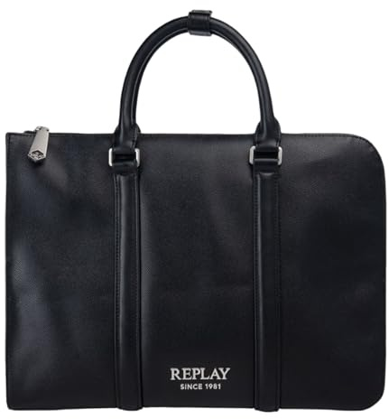 Replay Herren Laptoptasche, Black 0098 (Schwarz), Einheitsgröße