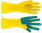 OUNONA 1 Gants de Nettoyage Latex avec Éponge Scourante Gants de Vaisselle Imperméables pour Cuisine Maison et Jardin