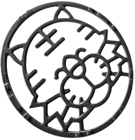 Gatuida Support en Fonte Noire pour Wok et Casserole, Anneau Wok Antirouille et Antidéformation, Accessoire Pratique pour Équilibrer Cuisine
