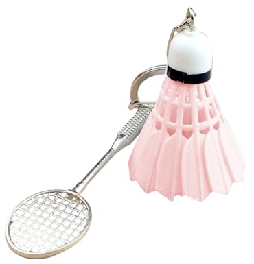 TERNCOEW Badminton-Schlüsselanhänger, Sportschläger, modisches Accessoire, einzigartig, handgefertigt, Geschenk für Sportliebhaber und Freunde, Badminton-Enthusiasten