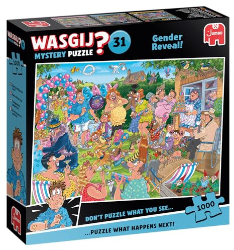 Wasgij Mystery 31, Gender Reveal! – 1000 Teile Puzzle Für Erwachsene | Lustiges, Kniffliges Denkspiel Puzzle Für Geburtstag & Weihnachten – FSC-zertifizierte Materialien 68 x 49 cm – Jumbo