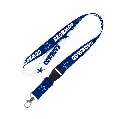 Wincraft NFL Schlüsselband mit abnehmbarer Schnalle, 90665010, Dallas Cowboys, 3/4