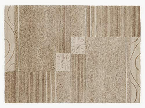 PERSEUS DESIGN handgeknüpfter Nepal Teppich Wolle in braun-mix, Größe: 140x200 cm