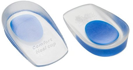 PRO 11 WELLBEING Clear Orthotic Gel Heel Cups for Treatment of Plantar Fasciitis (Blue, 7.5/12 UK)