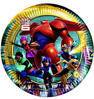 8 Piattini Di Carta Big Hero 6