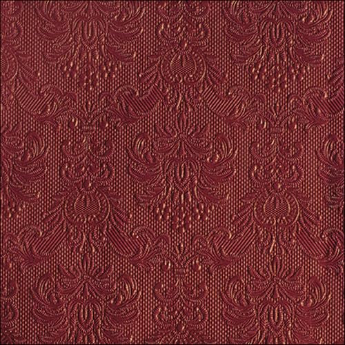 Ambiente Servietten Lunch / Party 33x33cm Elegance Bordeaux - Hochzeit - Taufe Geprägt / embossed