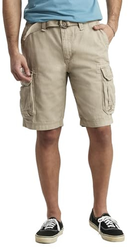 UNIONBAY Herren Survivor Cargo-Shorts mit Gürtel – Reg und Big & Tall Größen Cargos, Wüste, 52