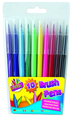 ARTBOX Children's Brush Pen Set (Pack of 10) Assorted