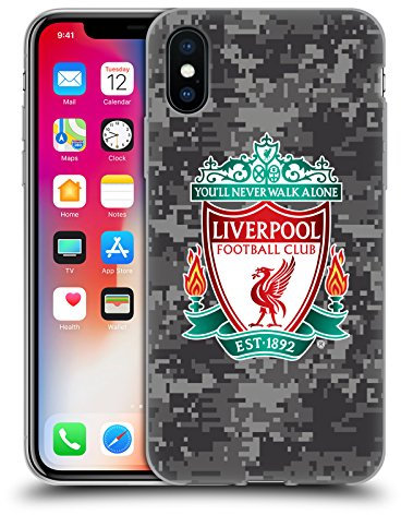Head Case Designs Officially Licensed Liverpool Football Club Away Colours Crest Digital Camouflage Gel Case [Military Grade Protection] Compatible With Apple iPhone X/iPhone XS