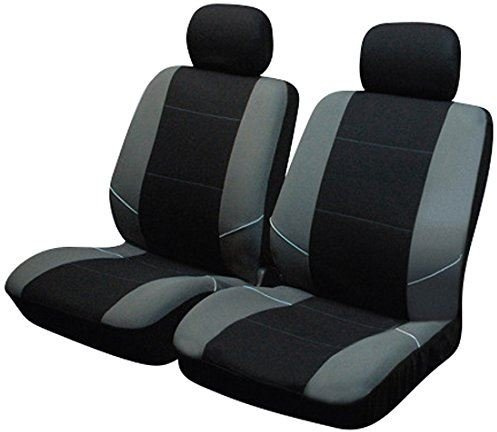 UKB4C Black/Grey Front Pair of Car Seat Covers for Aygo 05-On