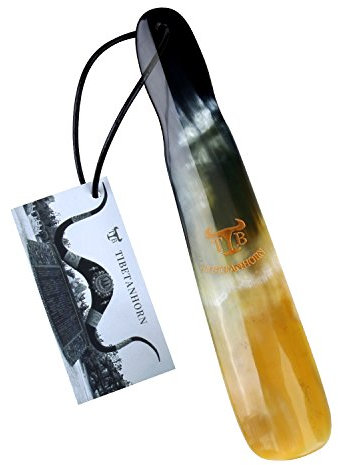 Tibetan Shoe Horn-Hand Crafted Natural Tibetan Yak Shoe Horn-8.7 to 9.4 Long.