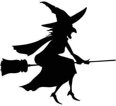 graphits Autoaufkleber Hexe auf Besen nach rechts Fliegende 80-052 Aufkleber, Sticker, kontur geschnitten, Hintergrund freigestellt, Größe und Farbe anpassbar