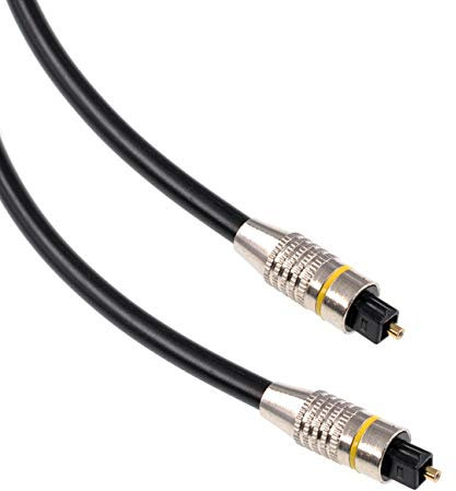 Oiyagai 1 Pc Câble Optique Numérique TosLink OD 6.0, Câble Audio SPDIF DTS Surround pour Barre de Son et Home Cinéma (1M / 3,2FT)