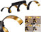 HOFSTEIN LED Deckenleuchte Rezat, längliche Deckenlampe aus Metall in Schwarz/Gold, 20 Watt, 1800 Lumen, Lichtfarbe 3000 Kelvin (warmweiß), in 3 Stufen dimmbar