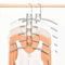Amber Home 2pcs Space Saving Multi Layer Metal Coat Hanger, Heavy Duty 5-Tier Anti-slip Sponge Magic Clothes Hangers, Wardrobe Storage Multifunctional Shirt Sweater Suits Closet Hanger(1 Fixed Hook)