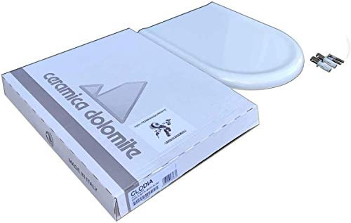 DOLOMITE CLODIA J104900 SEDILE IN TERMOINDURENTE ORIGINALE CERNIERE INOX COLORE BIANCO