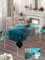 silichee Rechteckige Tischdecke, Türkis und Grau, abstrakte Kunstmalerei, moderne Mode-Tischdecke, weiche Tischdecke für Küche, Esszimmer, Tischdekoration, Outdoor, Picknick, rechteckig, 152 x 213 cm