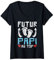 Femme Vintage Futur Papi Au Top Pere Pour Annonce De Grossesse T-Shirt avec Col en V