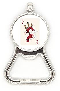 Playing Cards Heart K Pattern Metal Beer Bottle Cap Opener Duty Stainless Steel