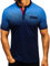 Freizeitshirt Herren Sommer Knopfleiste Persönlichkeit Druck Herren T-Shirt Basic Spleißen Farbkontrast Taschen Herren Shirt Sport Golf Kurzarm Herren Poloshirt D-Navy XXL