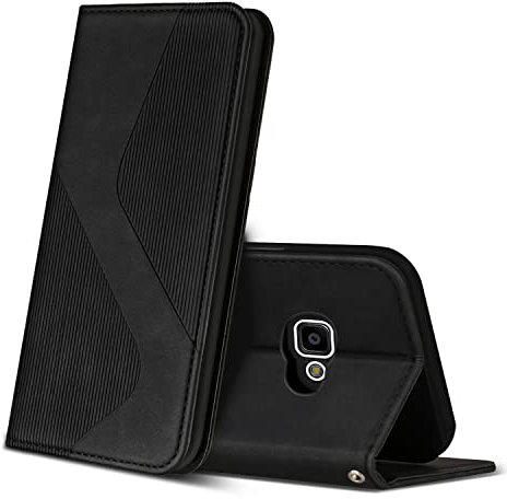 ZONNAVI Cover per Samsung Galaxy Xcover 4s / Xcover 4, Flip Custodia Pelle PU con [Slot Cart] [Supporto Stand] [Magnetica], Cover a Libro Portafoglio per Samsung Galaxy Xcover 4s / Xcover 4 (Nero)