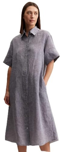 Seidensticker Damen Regular Fit Blusenkleid Kurzarm Kleid, Dunkelblau, 38