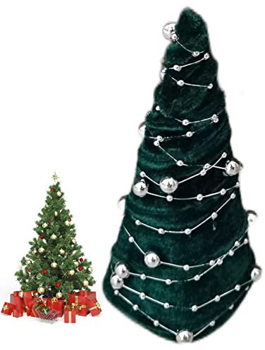 Abbto Albero di Natale in Fiocchi,Alberi di Natale Verdi Artificiali - Piccole Decorazioni Natalizie per Alberi di Natale finte, Dimensioni Piccole/Medie/Grandi