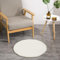 Teppich Wölkchen Tapis Moelleux en Fausse Fourrure - Fourrure De Lapin, Fourrure Courte, Tapis À Poils Longs pour Salon Ou Chambre À Coucher - Beige - 45cm Rond