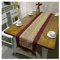 EHOMERY Couchtisch Dekor Ahorn, Tischband rot Gelb Nordic Retro mit Quasten Tischläufer Cotton Linen 38x220CM