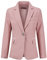 YYNUDA Blazer, giacca da donna elegante, con finestrino, con fibbia, Colore: rosa., XXL