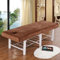 Highdi Bezug für Massageliege mit Loch, Kristallsamt Dick Waschbare Beauty Bettbezug Elastisches Massagetische Bezug Weiches Atmungsaktiv Massagebett für Spa, Schönheits (190X80CM,Kaffeefarbe)
