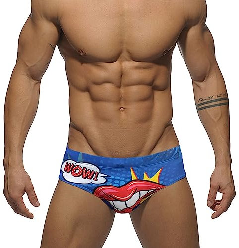 UXH Maillot de bain imperméable à l'eau pour homme, bleu foncé, XL