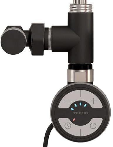 terma MOA Black Thermostatic Electric Element for Heated Towel Rail Radiator, Standard and Dual Fuel, ALL WATTS (800 Watts)