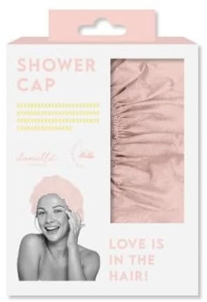 Shower Cap 100% Waterproof Luxury Design Danielle Creations (Pink)