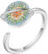 Lllunimon Sterling Silber rotierende Planet Ring für Frauen, Spinner Fidget Ring, verstellbare offene Ringe für Mädchen, Tochter, Schwester,Silber