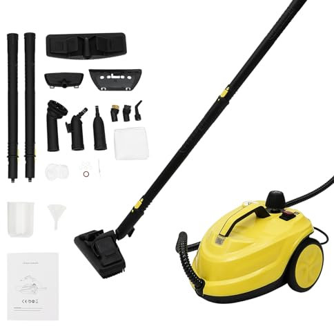 Nettoyeur Vapeur, Nettoyeur à Vapeur Multifonction, Pression 5 Bar, 8 min Préchauffage, 1,8L, Puissance 2000W, Nettoyeurs Vapeur pour Ménages, Cuisines, Salles de Bains, Configuration Complète