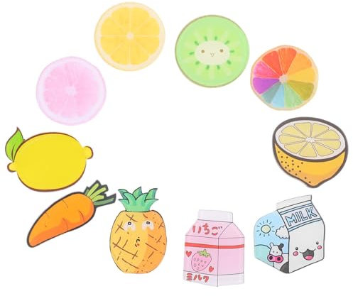 HOLIDYOYO Niedliche Obst-Kühlschrankmagnete – 10 Stück Mini-Frucht-Kühlschrankmagnete Bunte Lebensmittel-Kühlschrankmagnete Für Spind Whiteboard Kühlschrank Büro Fotoschrank Pinnwand