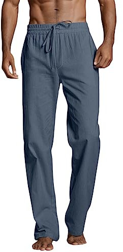 Generisch Chinohosen Herren Sommer Sommerhose Herren Elegante Kurze Hosen Herren Sommer Kurze Leinenhose Herren Sommer Yoga-Hosen für männer breiter Bund Flared Yoga Pants Set