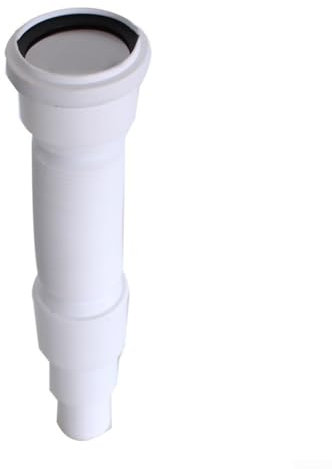 Tuyau d'évacuation extensible en PVC gris, idéal pour douches et baignoires, 50 mm de diamètre, 1 m de long