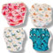 Pañales Reutilizables para Nadar para Bebés,2PCS Pañales para Bebés Lavables,Pañales para Nadar para Bebés para Piscina o Playa. TetebyNoa (Submarino y Ballena)