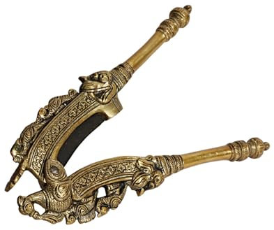 Tronchese in ottone per noci di betel, design etnico a forma di pavone, schiaccianoci