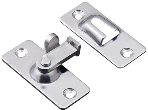 Fermaporta a 90 gradi - Fermaporta scorrevole con zanzariera | Serratura porta bullone porta | Serrature e per porte del fienile | Serrature per porte tascabili | Fermo per pollice