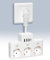 TobeBright Multiprise avec 3 Interrupteur Individuel, Multiprise avec 3 AC Prises et 4 USB(3 USB-A et 1 USB-C), Puissance Maximale 3680W avec Interrupteur pour Bureau et Maison