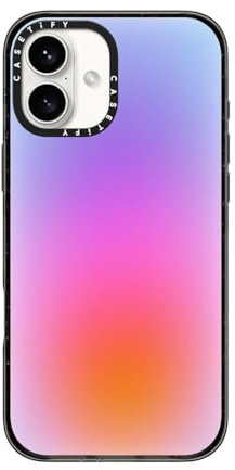 CASETiFY Impact iPhone 16 Plus Case [Slim / 8.2ft. 4X Military Grade Drop Protection/Wireless Charging Compatible] - Color Cloud - Clear Black