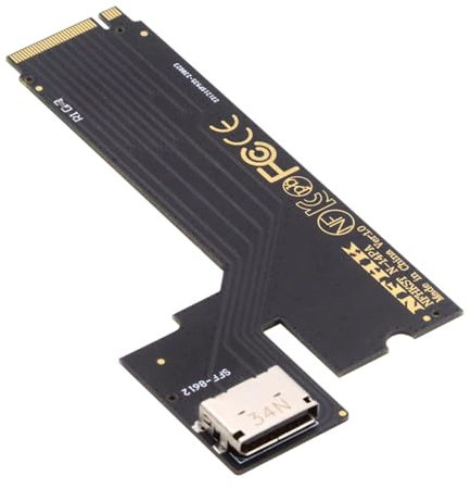 CY Card PCI-E 4.0 M.2 M-key to Oculink SFF-8612 SFF-8611 Host Adapter for 2022-2023 ThinkBook 14+ External Graphics Card & SSD